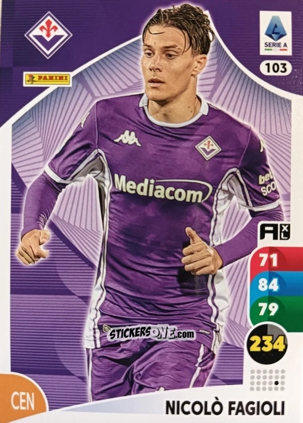 Sticker Nicolò Fagioli - Calciatori 2025-2026. Adrenalyn Xl n. 103 - Panini