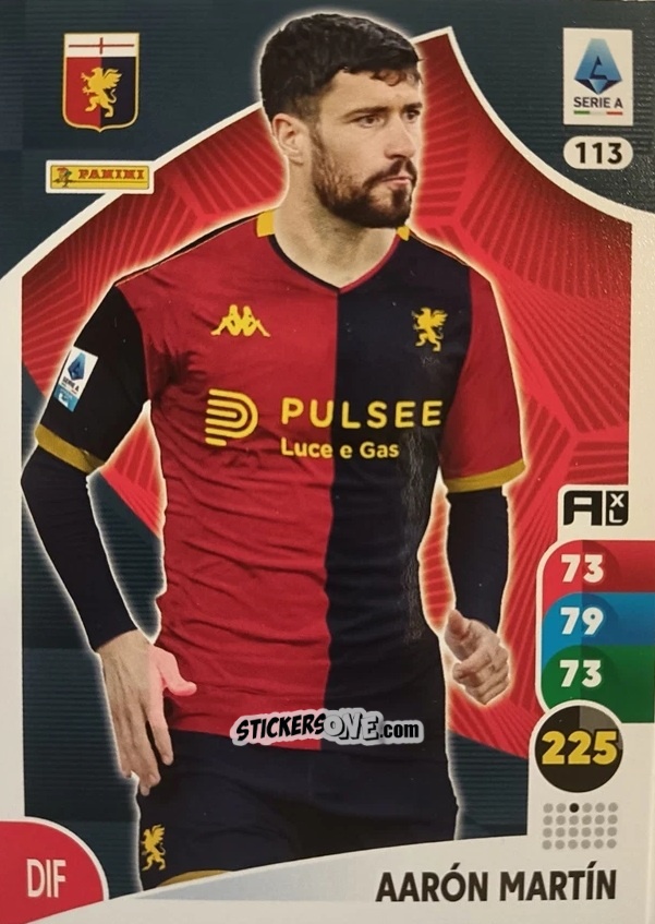 Sticker Aarón Martín - Calciatori 2025-2026. Adrenalyn Xl n. 113 - Panini