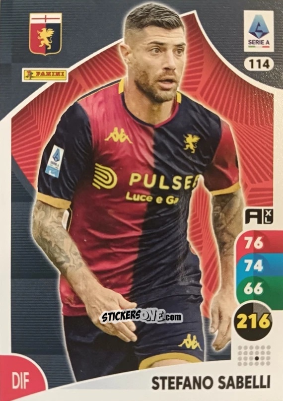 Sticker Stefano Sabelli - Calciatori 2025-2026. Adrenalyn Xl n. 114 - Panini