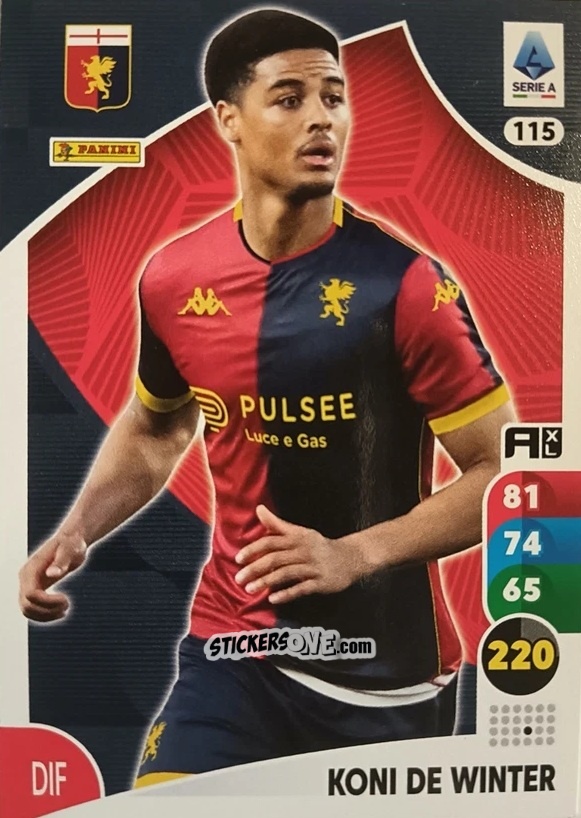 Sticker Koni De Winter - Calciatori 2025-2026. Adrenalyn Xl n. 115 - Panini