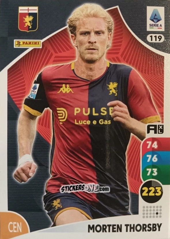Sticker Morten Thorsby - Calciatori 2025-2026. Adrenalyn Xl n. 119 - Panini