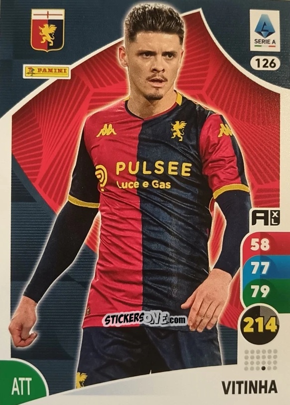 Sticker Vitinha - Calciatori 2025-2026. Adrenalyn Xl n. 126 - Panini