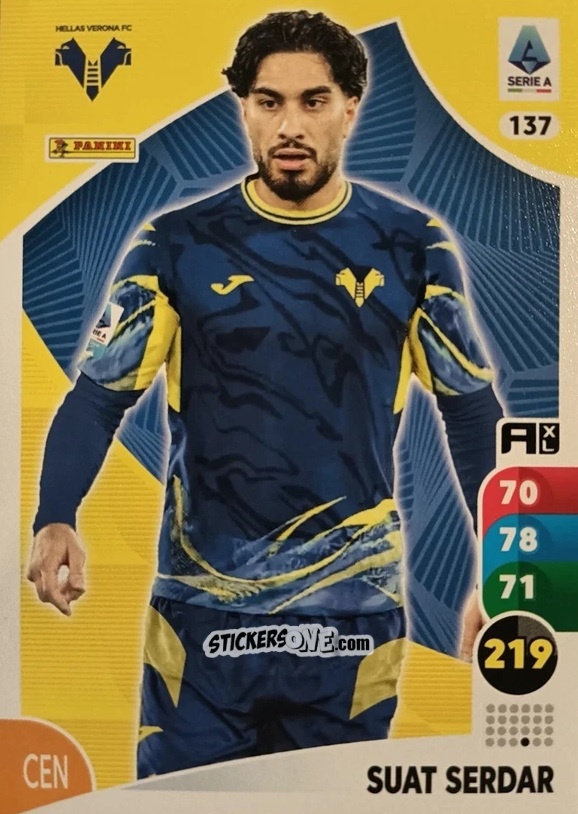 Sticker Suat Serdar - Calciatori 2025-2026. Adrenalyn Xl n. 137 - Panini