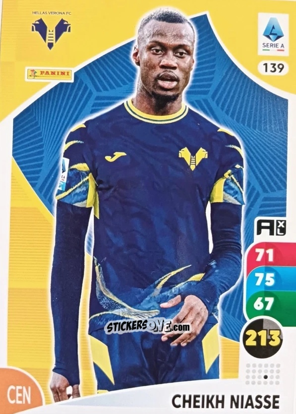 Sticker Cheikh Niasse - Calciatori 2025-2026. Adrenalyn Xl n. 139 - Panini