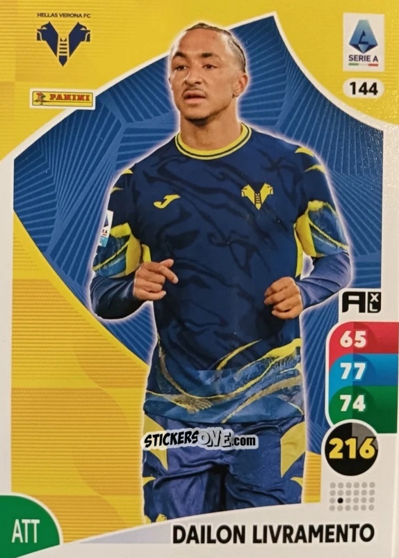 Cromo Dailon Livramento - Calciatori 2025-2026. Adrenalyn Xl n. 144 - Panini