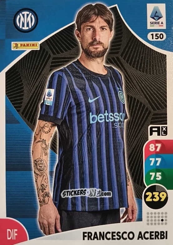 Sticker Francesco Acerbi - Calciatori 2025-2026. Adrenalyn Xl n. 150 - Panini