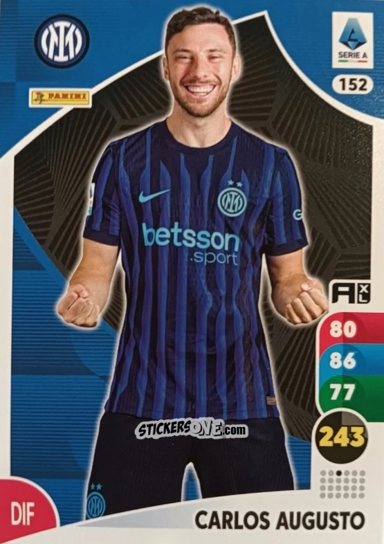Cromo Carlos Augusto - Calciatori 2025-2026. Adrenalyn Xl n. 152 - Panini