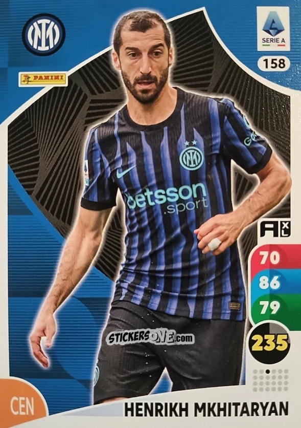 Sticker Henrikh Mkhitaryan - Calciatori 2025-2026. Adrenalyn Xl n. 158 - Panini