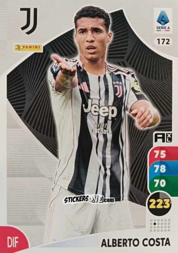 Sticker Alberto Costa - Calciatori 2025-2026. Adrenalyn Xl n. 172 - Panini