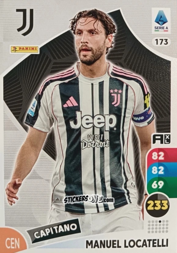 Sticker Manuel Locatelli - Calciatori 2025-2026. Adrenalyn Xl n. 173 - Panini