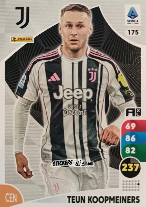 Sticker Teun Koopmeiners - Calciatori 2025-2026. Adrenalyn Xl n. 175 - Panini