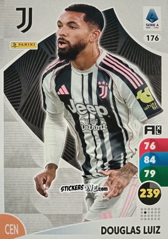 Sticker Douglas Luiz - Calciatori 2025-2026. Adrenalyn Xl n. 176 - Panini