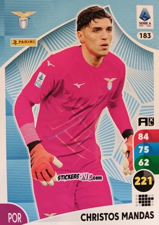 Sticker Christos Mandas - Calciatori 2025-2026. Adrenalyn Xl n. 183 - Panini