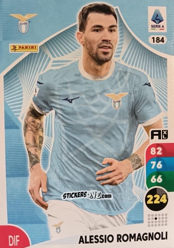 Figurina Alessio Romagnoli - Calciatori 2025-2026. Adrenalyn Xl n. 184 - Panini