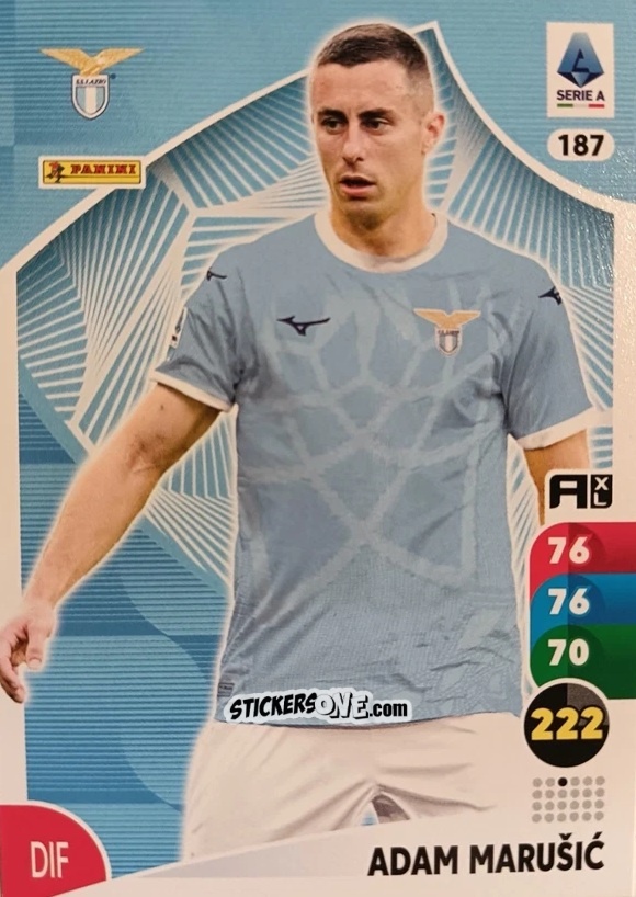 Cromo Adam Marušić - Calciatori 2025-2026. Adrenalyn Xl n. 187 - Panini