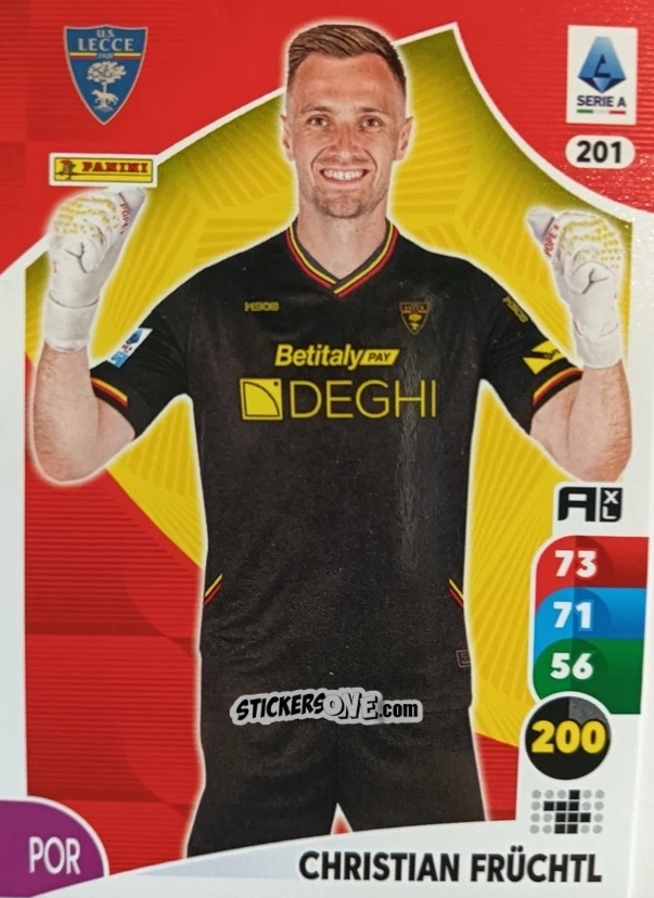 Sticker Christian Früchtl - Calciatori 2025-2026. Adrenalyn Xl n. 201 - Panini