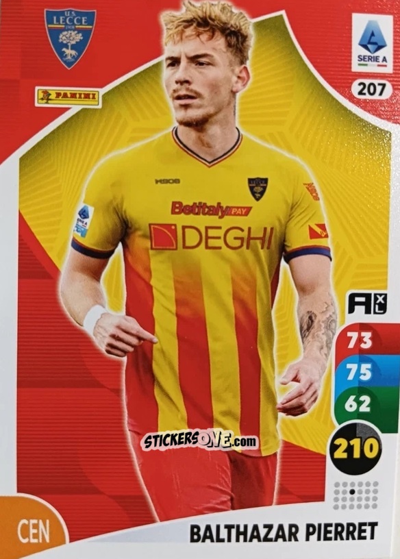 Cromo Balthazar Pierret - Calciatori 2025-2026. Adrenalyn Xl n. 207 - Panini
