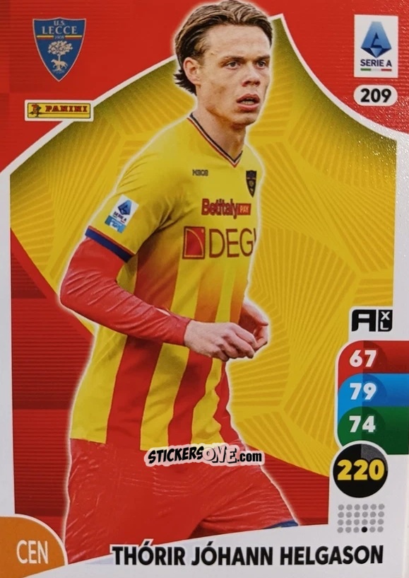 Figurina Thórir Jóhann Helgason - Calciatori 2025-2026. Adrenalyn Xl n. 209 - Panini
