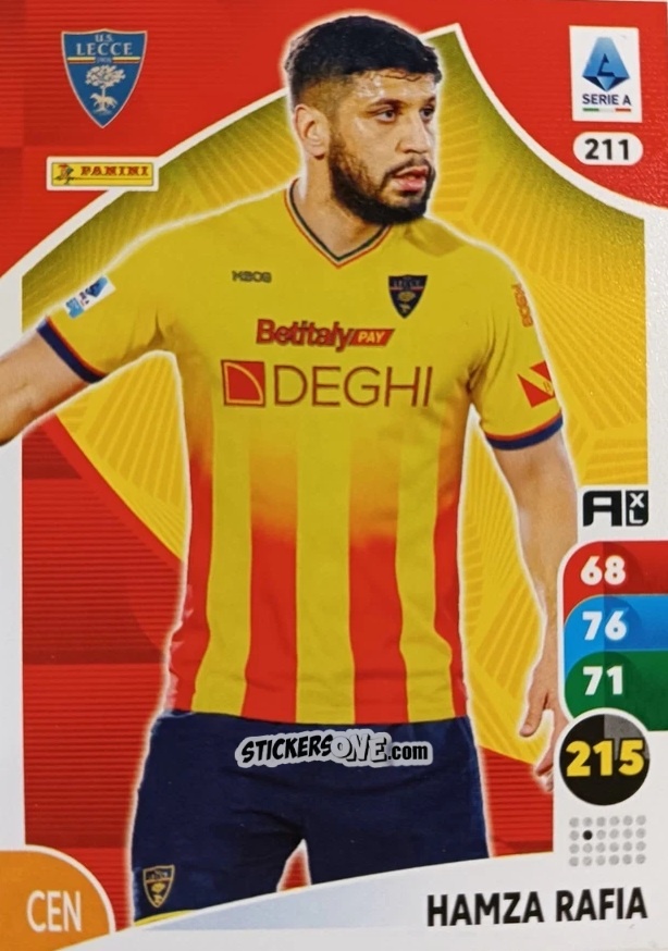 Sticker Hamza Rafia - Calciatori 2025-2026. Adrenalyn Xl n. 211 - Panini