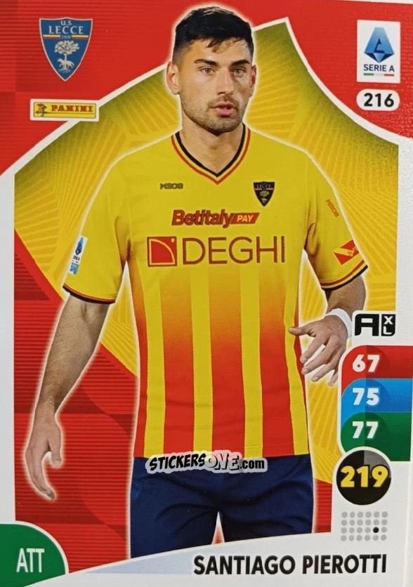 Figurina Santiago Pierotti - Calciatori 2025-2026. Adrenalyn Xl n. 216 - Panini
