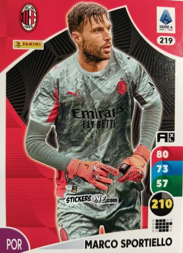 Sticker Marco Sportiello - Calciatori 2025-2026. Adrenalyn Xl n. 219 - Panini