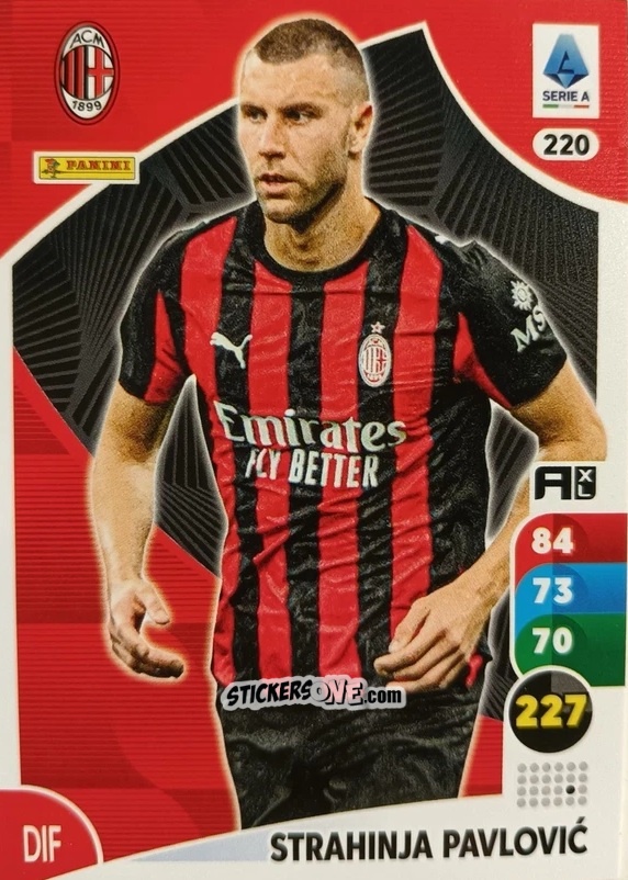 Sticker Strahinja Pavlović - Calciatori 2025-2026. Adrenalyn Xl n. 220 - Panini