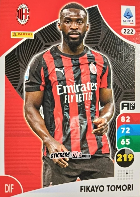Cromo Fikayo Tomori - Calciatori 2025-2026. Adrenalyn Xl n. 222 - Panini