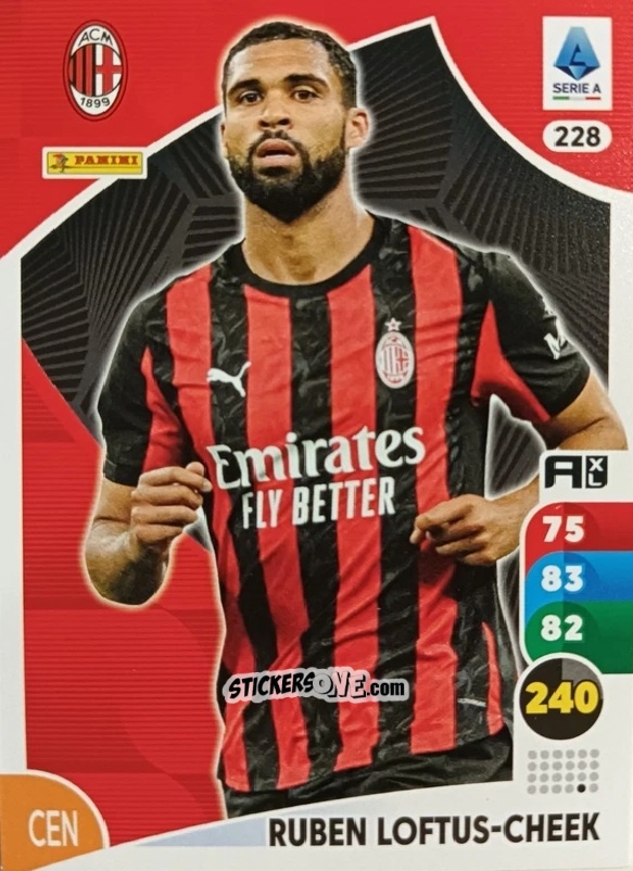 Figurina Ruben Loftus-Cheek - Calciatori 2025-2026. Adrenalyn Xl n. 228 - Panini