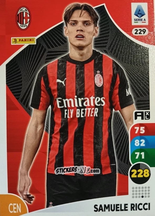 Figurina Samuele Ricci - Calciatori 2025-2026. Adrenalyn Xl n. 229 - Panini