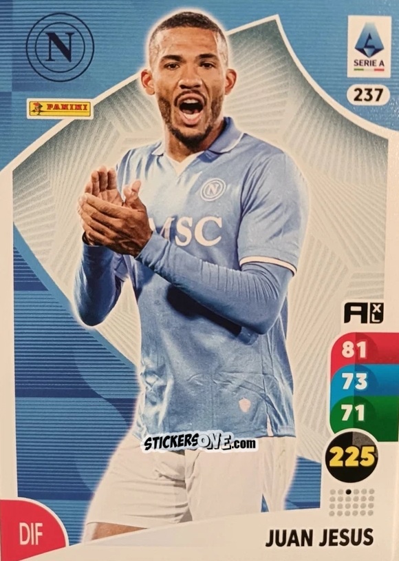 Figurina Juan Jesus - Calciatori 2025-2026. Adrenalyn Xl n. 237 - Panini