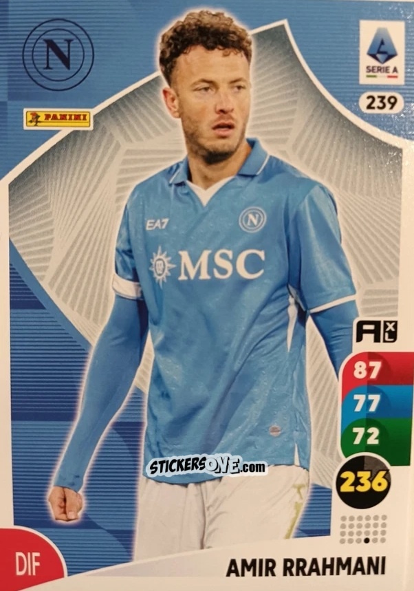 Figurina Amir Rrahmani - Calciatori 2025-2026. Adrenalyn Xl n. 239 - Panini