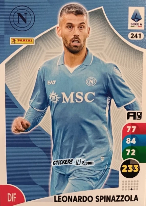 Sticker Leonardo Spinazzola - Calciatori 2025-2026. Adrenalyn Xl n. 241 - Panini
