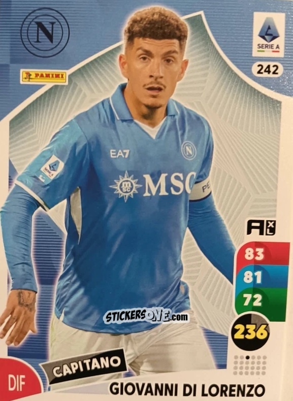 Sticker Giovanni Di Lorenzo - Calciatori 2025-2026. Adrenalyn Xl n. 242 - Panini