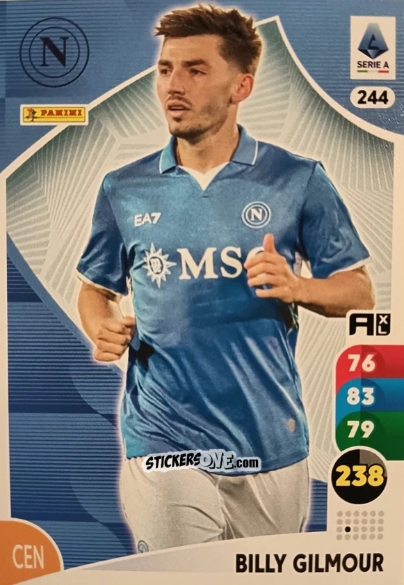 Sticker Billy Gilmour - Calciatori 2025-2026. Adrenalyn Xl n. 244 - Panini