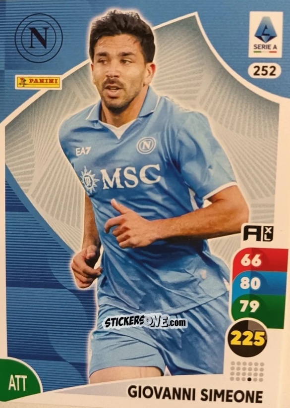 Sticker Giovanni Simeone - Calciatori 2025-2026. Adrenalyn Xl n. 252 - Panini