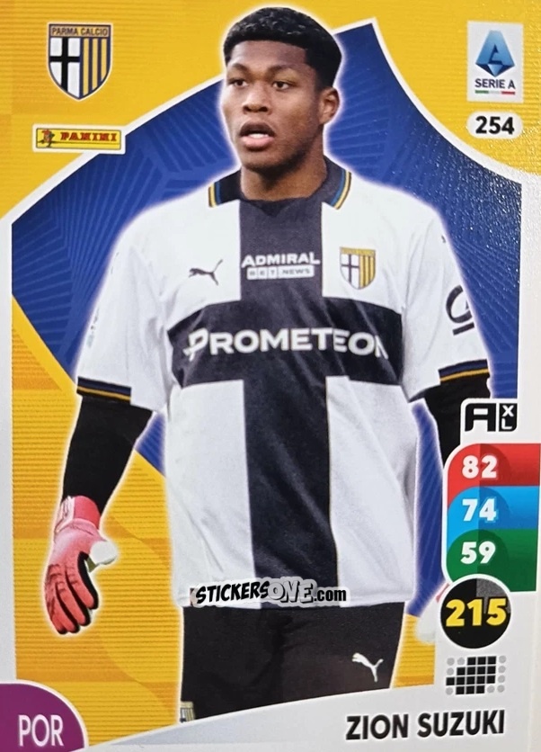 Sticker Zion Suzuki - Calciatori 2025-2026. Adrenalyn Xl n. 254 - Panini