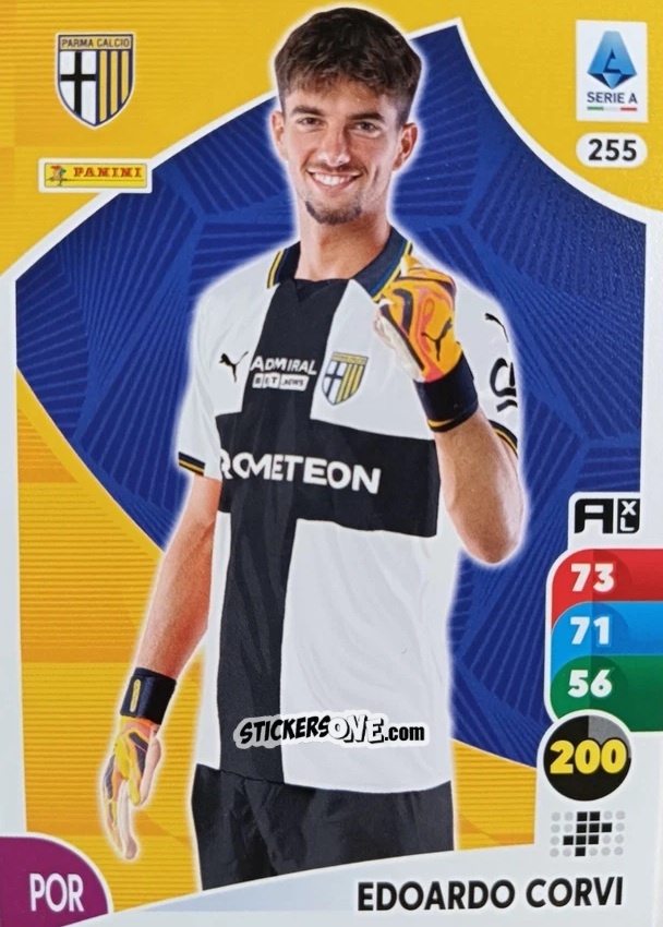 Sticker Edoardo Corvi - Calciatori 2025-2026. Adrenalyn Xl n. 255 - Panini