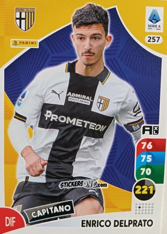 Sticker Enrico Delprato - Calciatori 2025-2026. Adrenalyn Xl n. 257 - Panini
