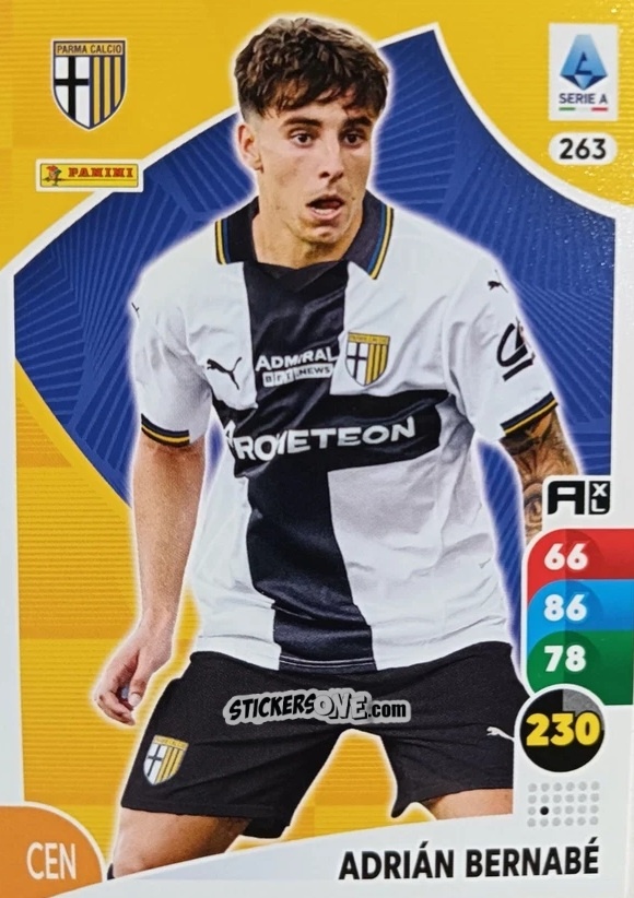 Sticker Adrián Bernabé - Calciatori 2025-2026. Adrenalyn Xl n. 263 - Panini