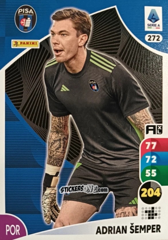 Sticker Adrian Šemper - Calciatori 2025-2026. Adrenalyn Xl n. 272 - Panini