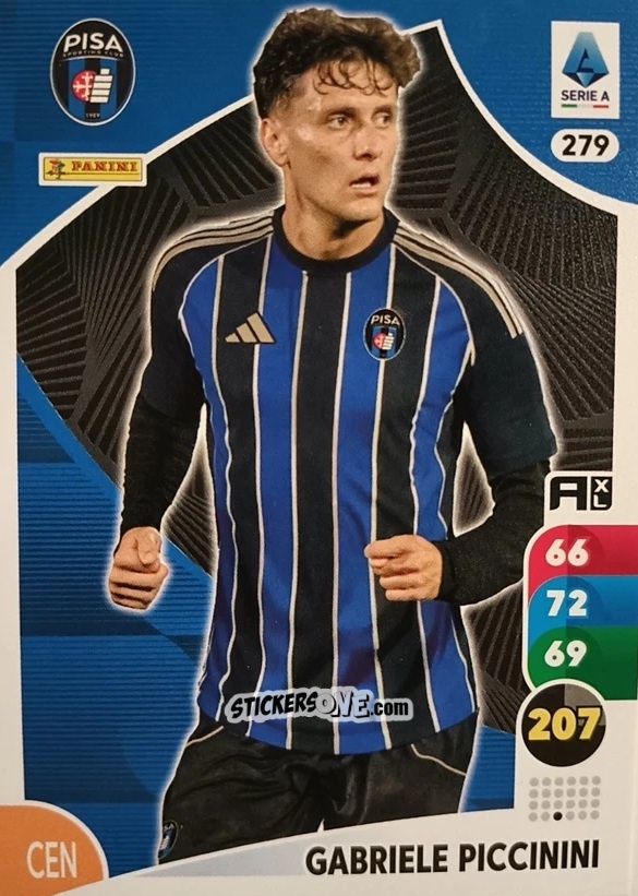 Figurina Gabriele Piccinini - Calciatori 2025-2026. Adrenalyn Xl n. 279 - Panini