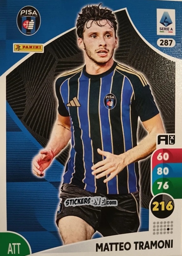 Sticker Mattéo Tramoni - Calciatori 2025-2026. Adrenalyn Xl n. 287 - Panini
