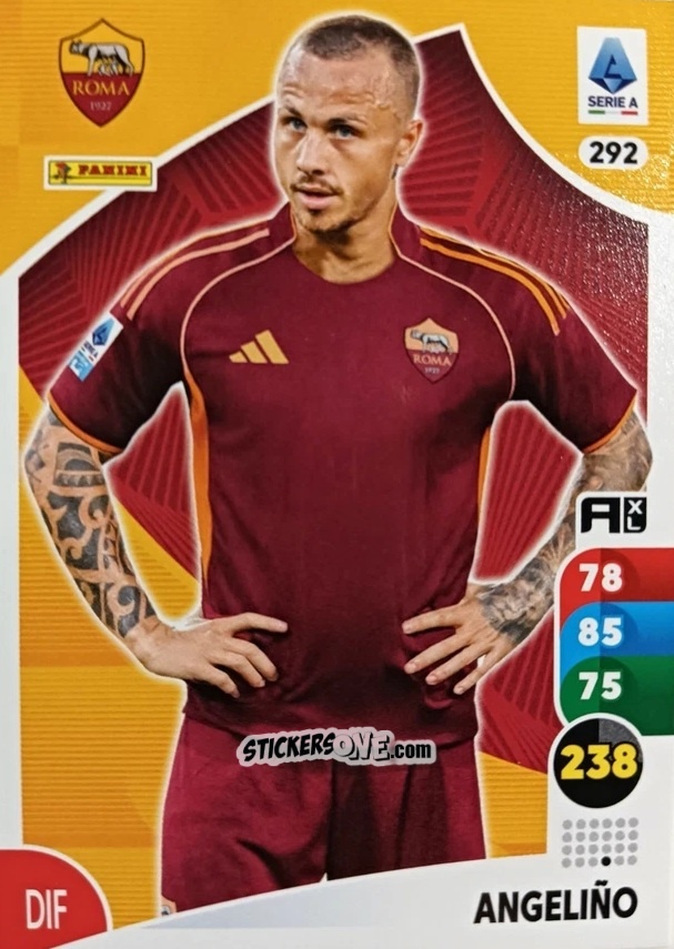 Sticker Angeliño - Calciatori 2025-2026. Adrenalyn Xl n. 292 - Panini