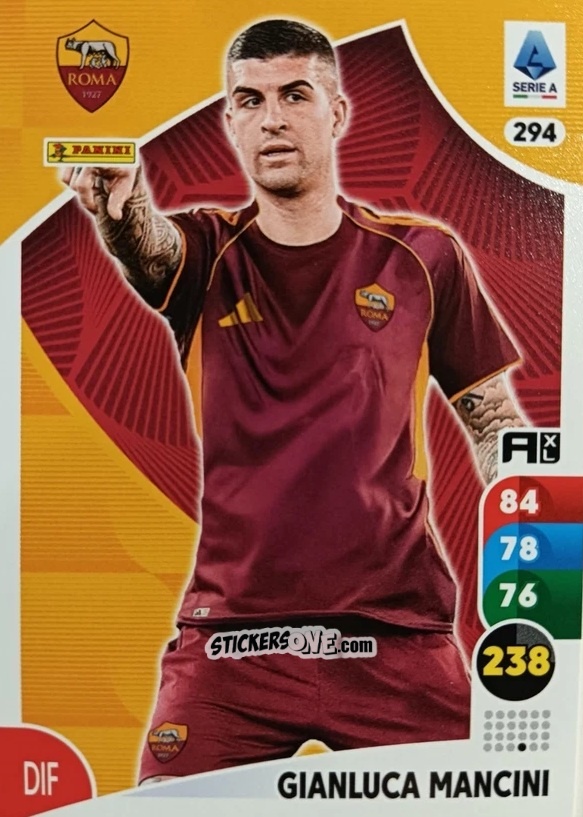 Sticker Gianluca Mancini - Calciatori 2025-2026. Adrenalyn Xl n. 294 - Panini