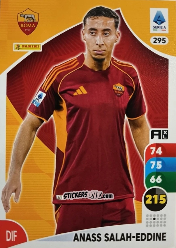 Sticker Anass Salah-Eddine - Calciatori 2025-2026. Adrenalyn Xl n. 295 - Panini