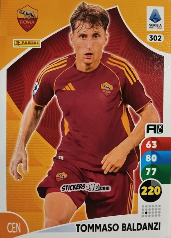 Figurina Tommaso Baldanzi - Calciatori 2025-2026. Adrenalyn Xl n. 302 - Panini