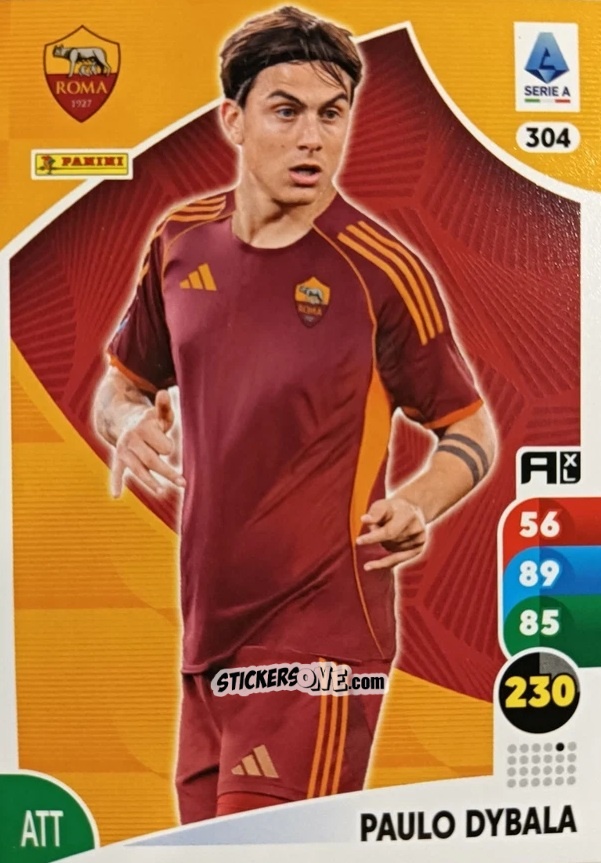 Figurina Paulo Dybala - Calciatori 2025-2026. Adrenalyn Xl n. 304 - Panini