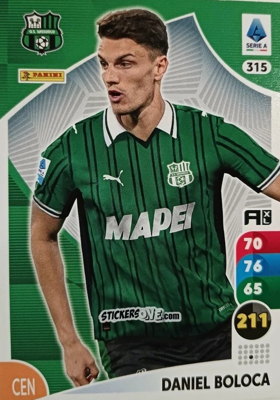 Sticker Daniel Boloca - Calciatori 2025-2026. Adrenalyn Xl n. 315 - Panini