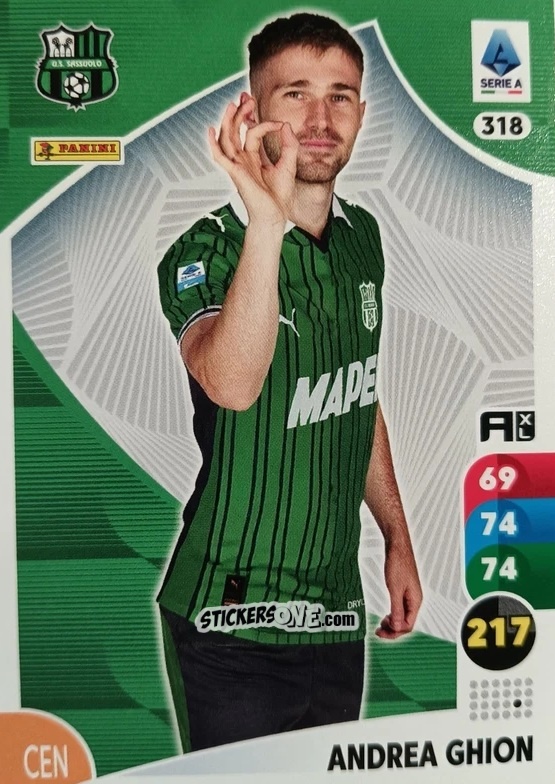 Sticker Andrea Ghion - Calciatori 2025-2026. Adrenalyn Xl n. 318 - Panini
