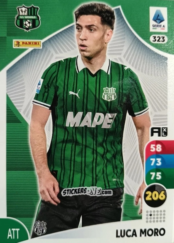 Sticker Luca Moro - Calciatori 2025-2026. Adrenalyn Xl n. 323 - Panini